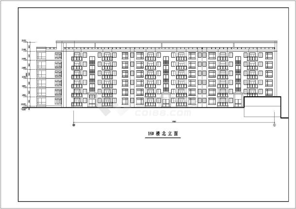 邯郸市某小区6层混合结构住宅楼全套建筑设计CAD图纸-图一