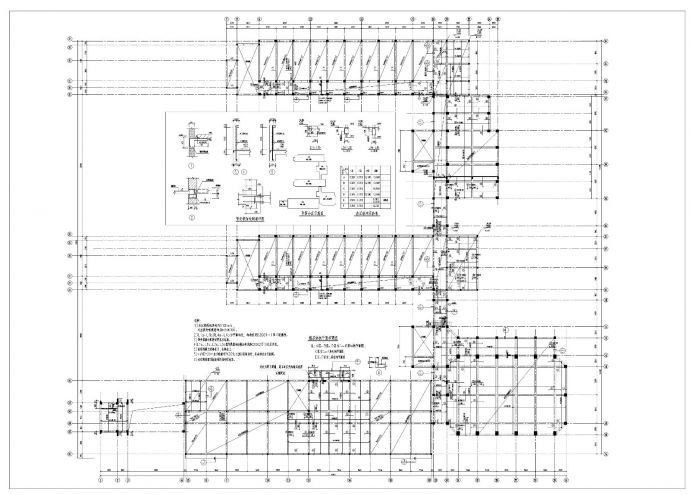某小学综合楼框架结构施工cad图纸_图1