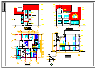某别墅结构建筑设计CAD方案图-图二