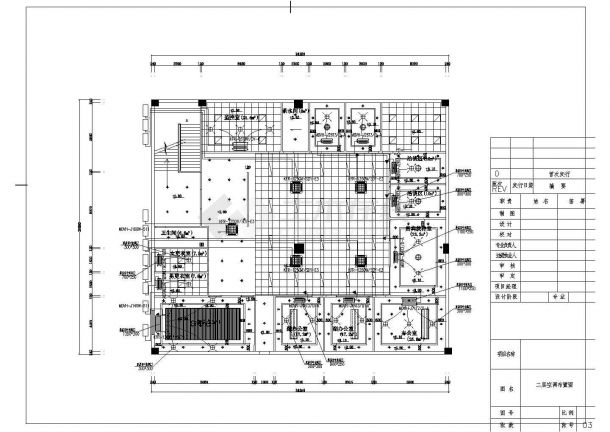 [江西]商业办公楼多联机空调系统CAD建筑设计施工图-图一