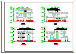 某独立别墅建筑施工设计CAD图-图一