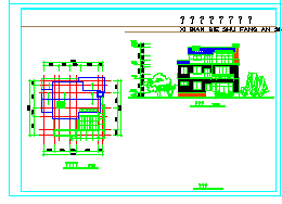 某小别墅建筑cad施工方案设计图-图一