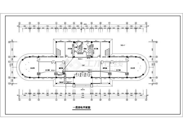 某4层办公楼电气CAD平面布置参考图-图二