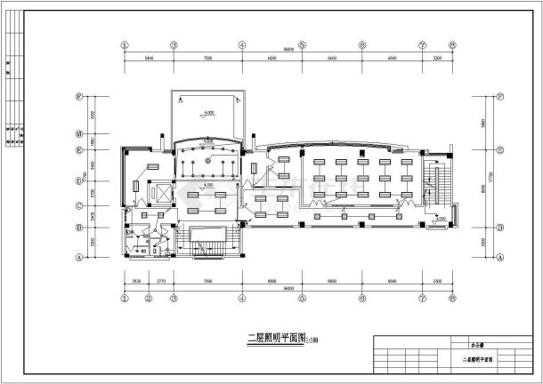 精细办公楼电气布置详图-图二