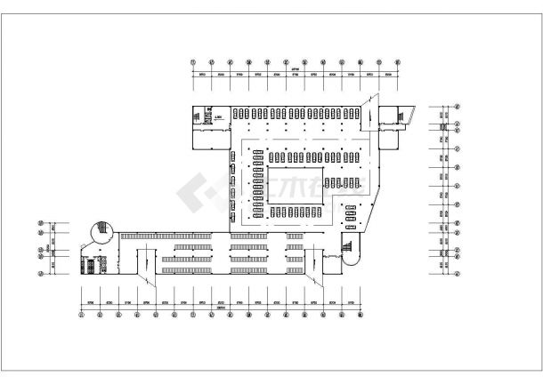 安徽市某教育培训基地教学楼建筑设计CAD图（含平立剖）-图一