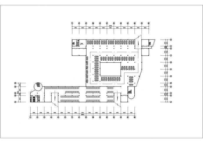 安徽市某教育培训基地教学楼建筑设计CAD图（含平立剖）_图1