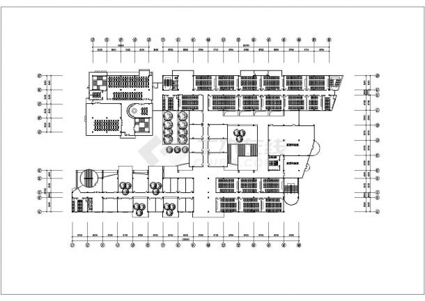 安徽市某教育培训基地教学楼建筑设计CAD图（含平立剖）-图二