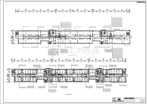 六层办公楼电力平面施工系统CAD参考详图-图一