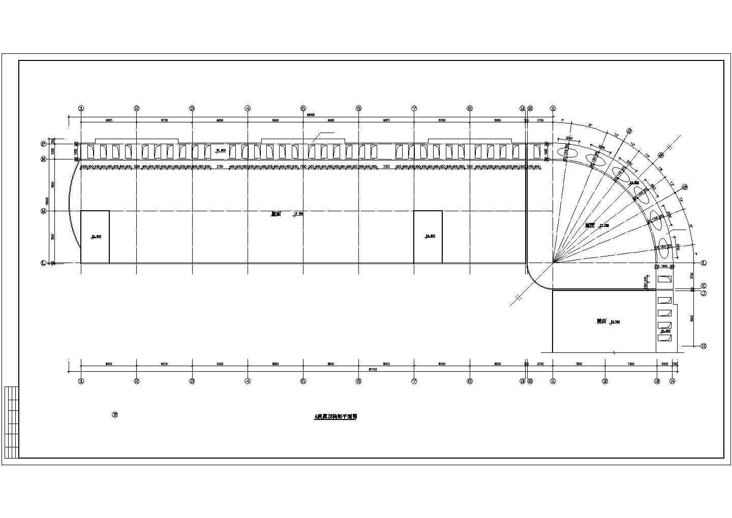 深圳某工厂5层框架结构宿舍楼建筑设计CAD图纸（底层商铺）