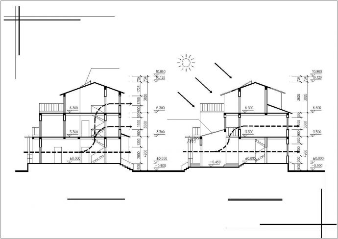 衢州市某现代化小区3层框混结构独栋别墅建筑设计CAD图纸（2套方案）_图1