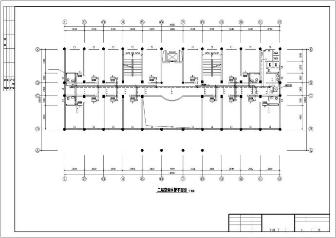 商务办公楼中央空调管道设计cad施工图_图1