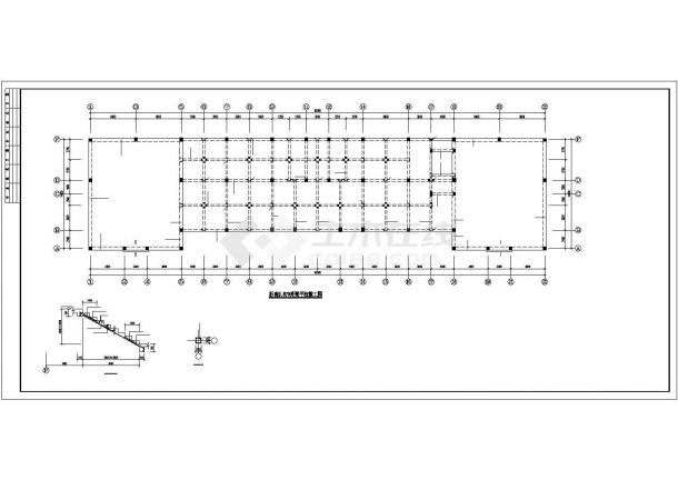 某地区3层框架办公楼结构CAD设计施工图-图一