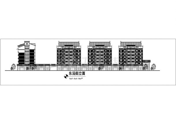 23层框架剪力墙结构商住楼建筑设计CAD图纸（1-2层商用）-图一