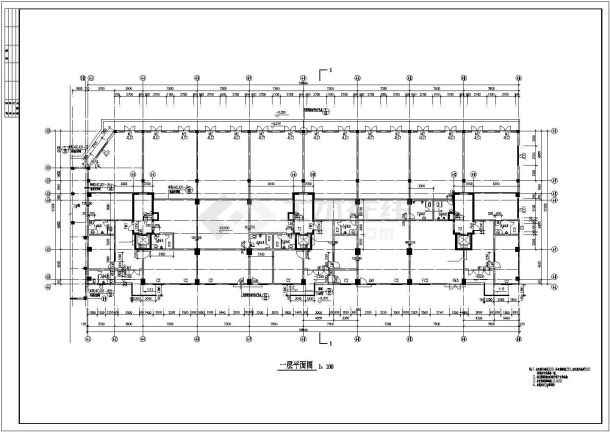 乌鲁木齐市某小区9300平米十二层框架结构住宅楼建筑设计CAD图纸-图一