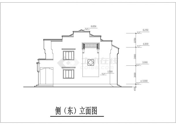 347平米2层混合结构单体别墅全套建筑设计CAD图纸-图一