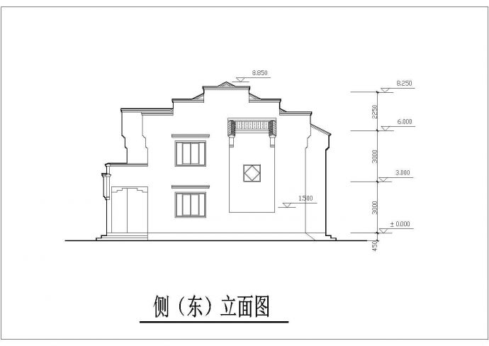 347平米2层混合结构单体别墅全套建筑设计CAD图纸_图1
