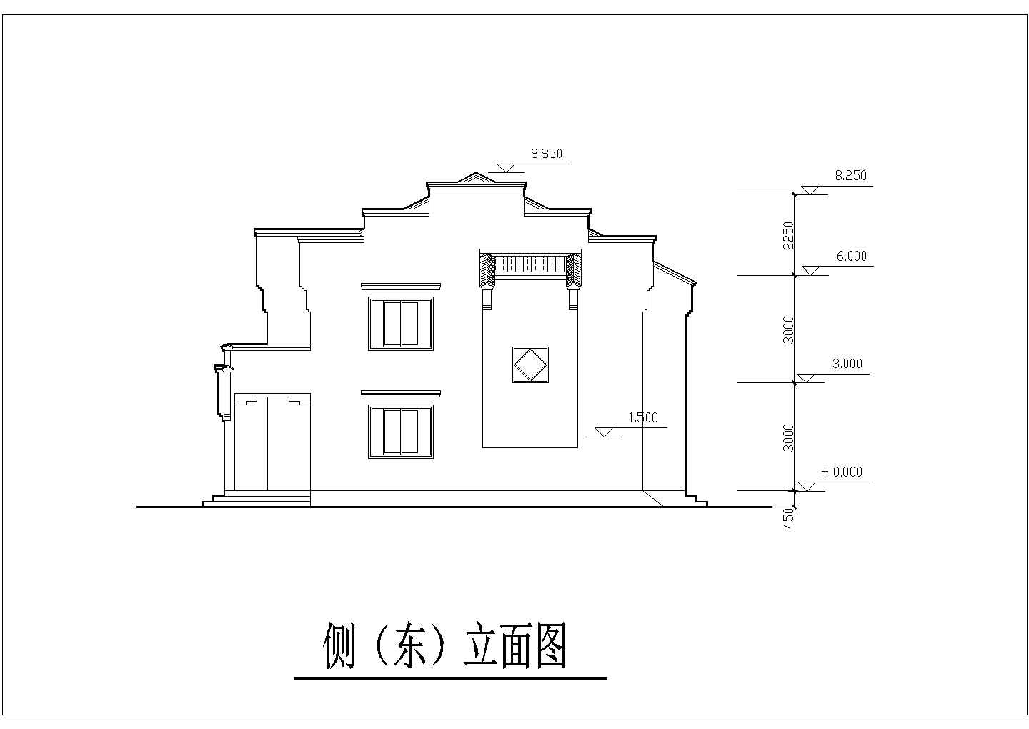 347平米2层混合结构单体别墅全套建筑设计CAD图纸