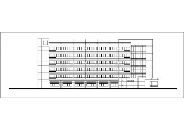 长59.7米 宽21.9米 7层38171m2医院病房楼后勤办公楼及医技楼建筑设计图-图二
