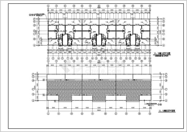 济宁市某社区5100平米7层框混结构商住楼建筑设计CAD图纸-图一