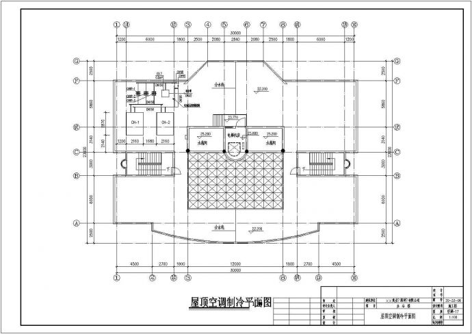 某办公楼通风空调设计CAD平面布置参考图_图1