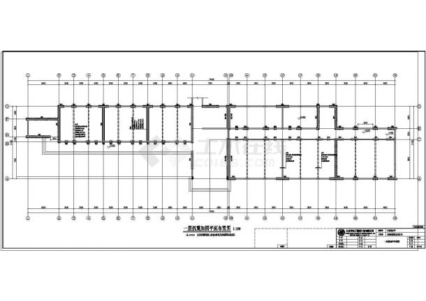 四层砖混结构中学教学楼抗震加固以及平改坡工程CAD建筑设计施工图-图一