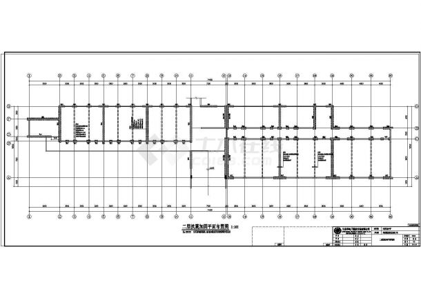 四层砖混结构中学教学楼抗震加固以及平改坡工程CAD建筑设计施工图-图二