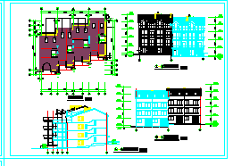三层别墅建筑方案cad施工图纸_图1