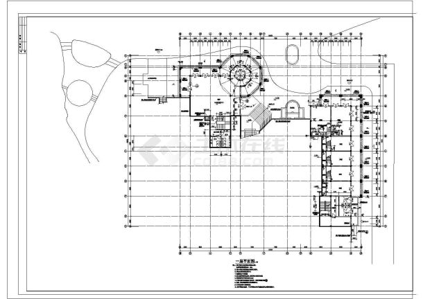 某地区三层会所建筑设计施工图-图一