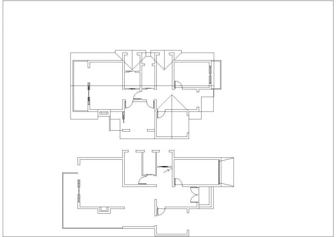某独立北边别墅户型CAD设计完整大样施工图_图1