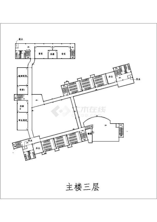 某地区18班小学建筑施工图-图一