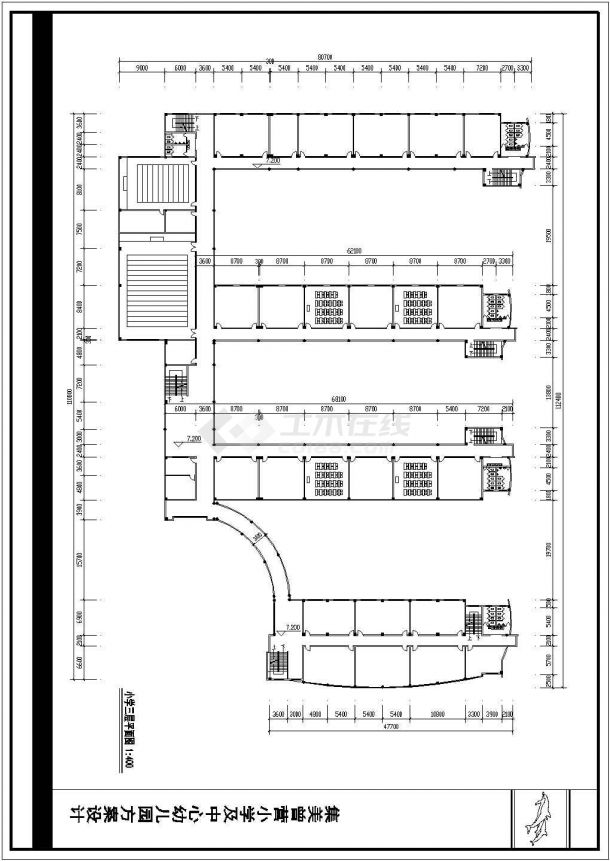 某地区36班小学建筑设计cad图-图二