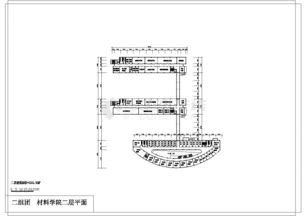 某地区学校学院建筑设计cad图-图二