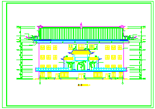 静音寺古代建筑cad施工设计图