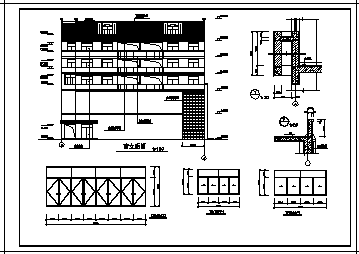 商住楼设计_2000平米某五层商住楼全套建筑设计cad图纸-图二