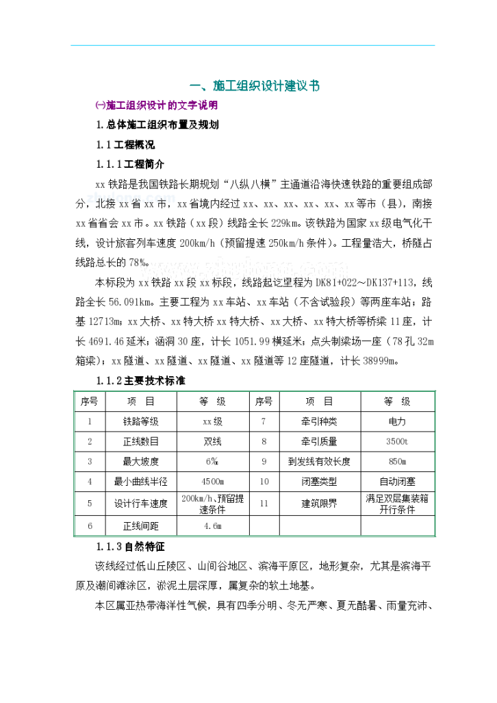 新建铁路温福福建段站前工程某标段技术标-图一