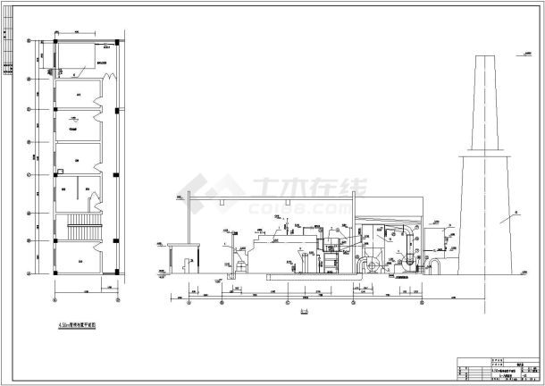 锅炉房设计_药厂锅炉房施工CAD图-图一