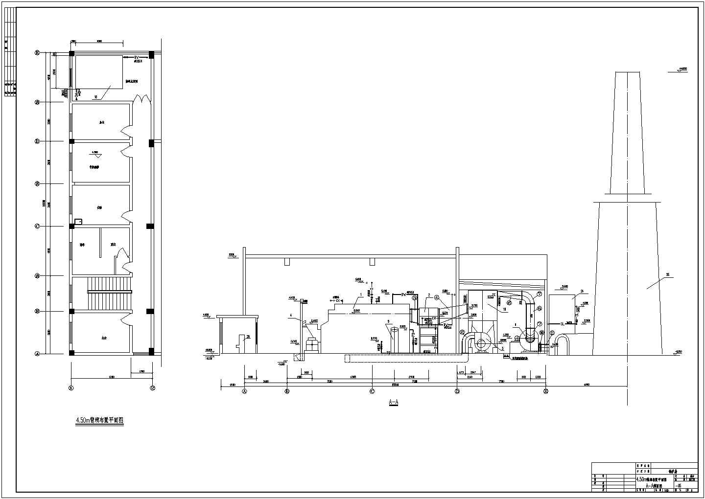 锅炉房设计_药厂锅炉房施工CAD图