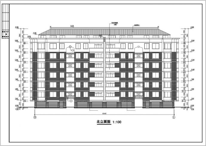 合肥市某家属院6+1层混合结构住宅楼建筑设计CAD图纸（不含车库层）_图1