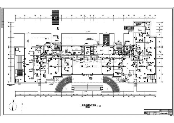 空调设计_某地区办公楼空调CAD图-图二