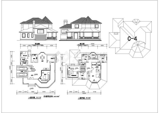 某私人个性别墅CAD建筑设计详细施工方案-图一