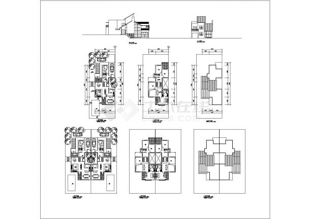某蓝色星空小别墅建筑CAD设计施工大样方案图-图一