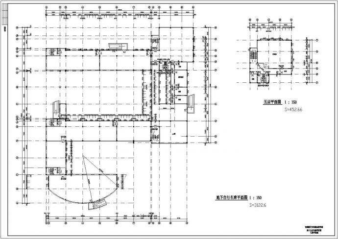 4层高中综合教学楼建筑施工cad图，共九张_图1