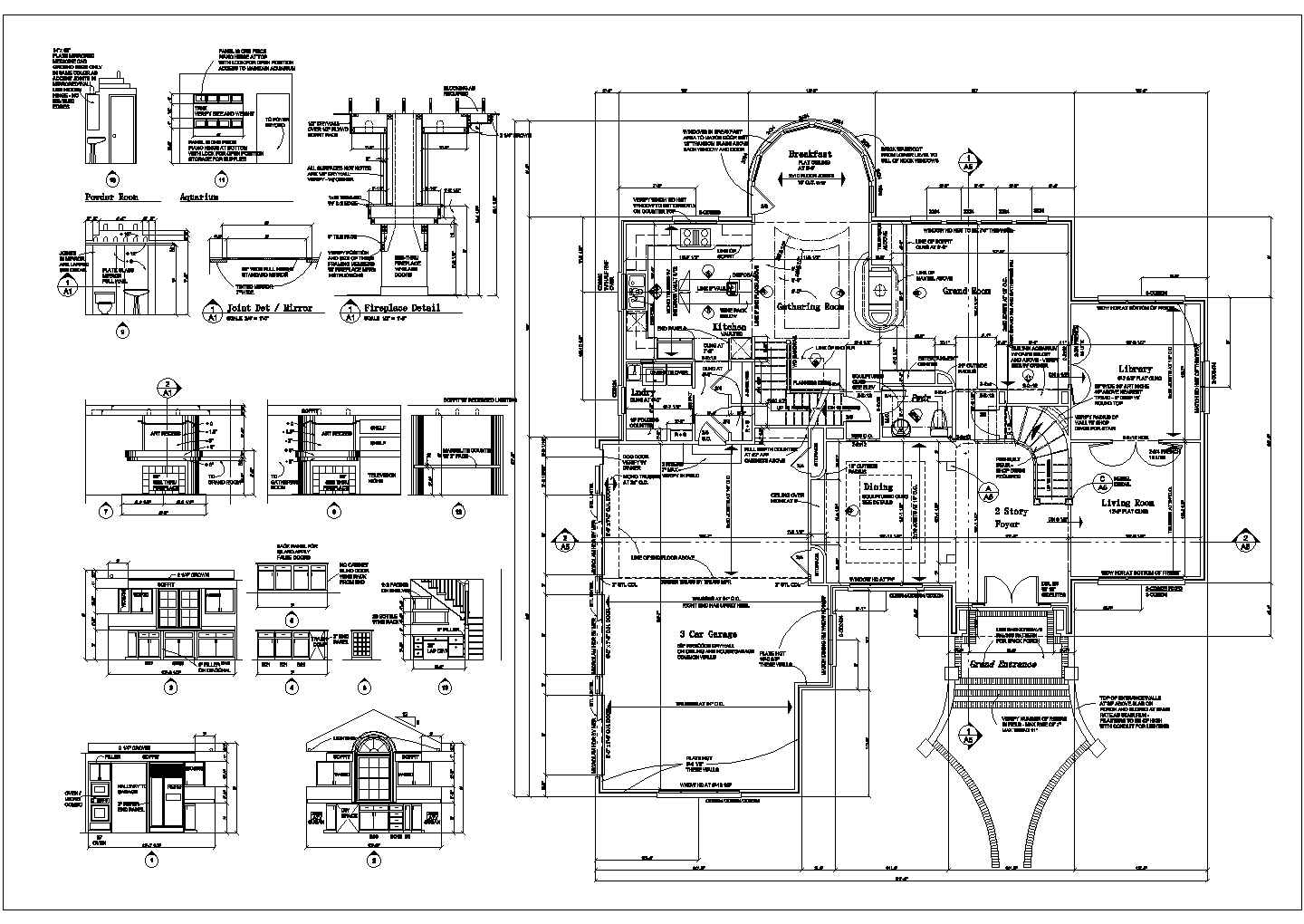 某多层别墅CAD室内详细装修完整设计施工图