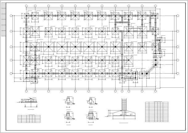 2677平方米三层框架办公楼施工设计cad图，含设计说明-图二