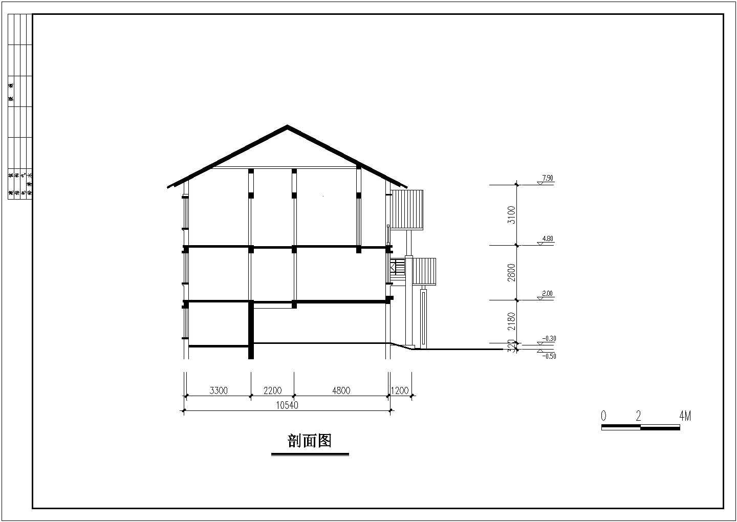 某格林山地别墅住宅CAD详细平面施工设计方案图