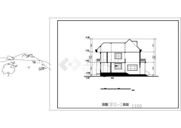 某南河小区二层别墅CAD详细大样设计施工方案-图二