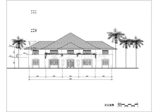 某夏威夷别墅CAD详细构造施工平面方案-图二