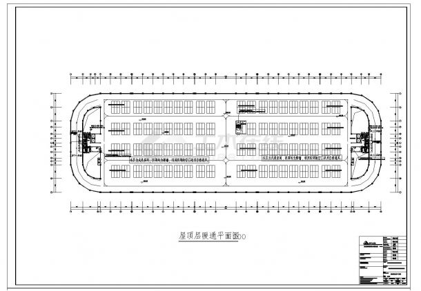 某农产品物流园暖通施工cad图纸-图一