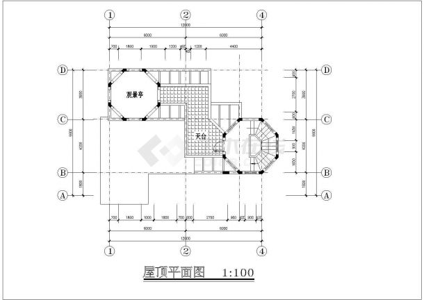 某套私人别墅CAD设计详细构造完整施工图-图二
