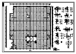 某市四层钢框架钢结构家具城结构结构施工cad图_家具城施工-图一